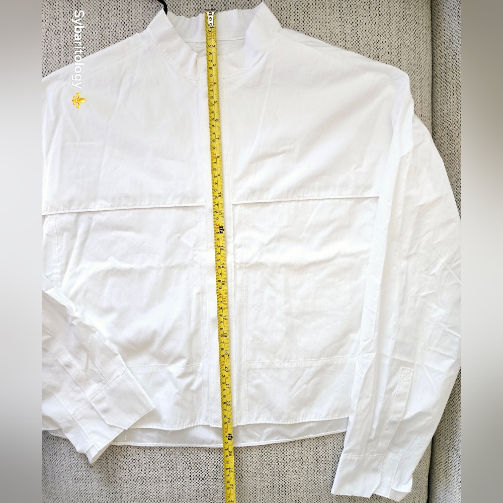 NWT NIKE × EVERY STITCH CONSIDERED Unisex White Cropped Shirt Jacket Size: XL - Picture 14 of 16